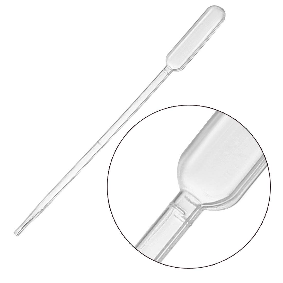 sourcing map 30 Pcs Plastic Disposable Pipettes 0.5ml, Clear Transfer Pipettes, 112mm Length, Liquid Dropper for Lab - Image 4