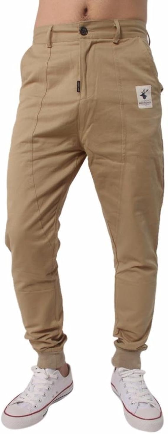 Amazon Daisuki メンズ ロングパンツ メンズ ジョガーパンツ スキニーパンツ チノパン ストレッチ テーパード スリム ズボン 春 夏 秋スウェットパンツ ジョガーパンツ ジャージ スリム プリント サイドライン カジュアル 大きいサイズ カーキ 36 カーキ ロング
