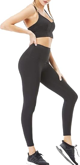 Amazon Gawaga 女性のファッションワークアウトスリムスポーツジムヨガアクティブウェアセットトップ レギンスセット レギンス スパッツ 通販