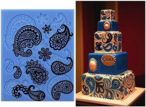 Silicone Lace Mat Baking Mats Fondant Lace Mold Bakeware Sheet Fondant Cake Decorating Mould Baking Pastry Tools - 4.06"x3.23"