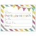 Fill in the Blank Thank You Cards, Kids Birthday or Any Occasion Note Card, 4.25 X 5.5 Inches, Pack of 15