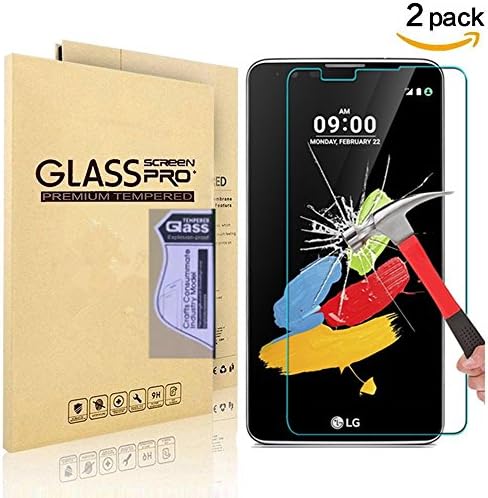 LG Stylus 2 Plus/LG Stylus 2/LG G Stylo 2 Screen Protector, LOOKLY [Tempered Glass] with [0.3mm] [9H Hardness] [Crystal Clear] [Easy Bubble-Free Installation] [Scratch Resist] for LG LS775 (2 Pack)