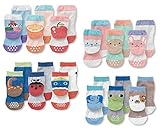 LUXEHOME (YR1603) 12 Pairs Animal Fun Nonskid Cotton Cozy Unisex Socks for Infants and Toddlers(0-5 Years) Spring Style