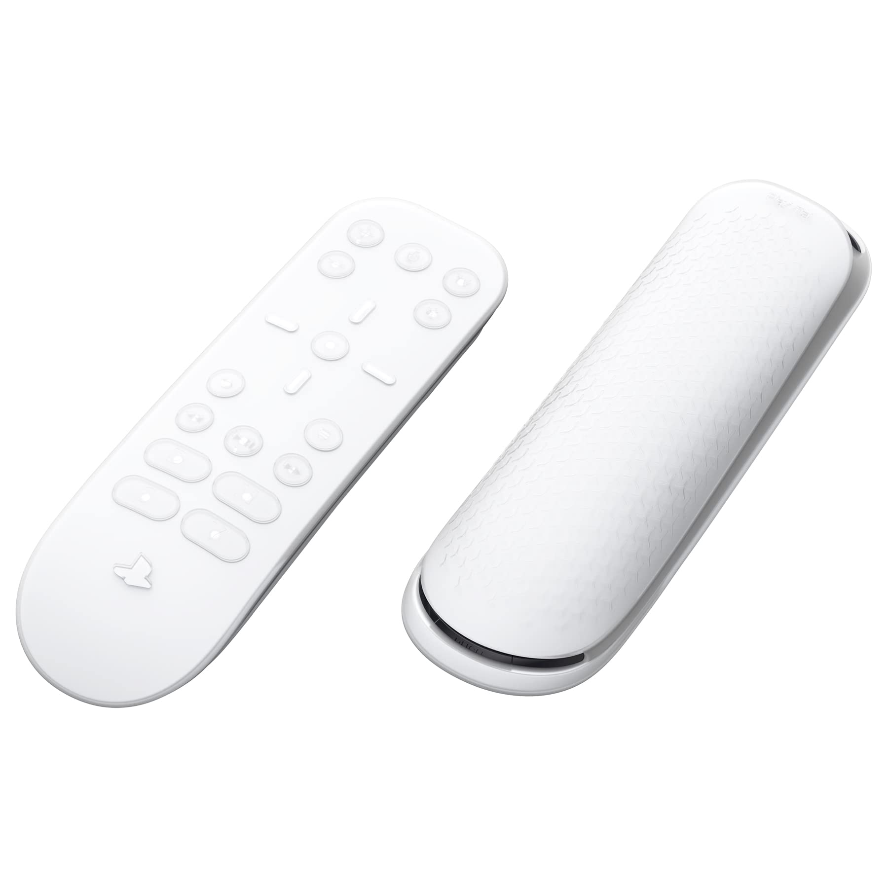 PlayVital Silicone Protective Remote Case for ps5 Media Remote Cover, Ergonomic Design Full Body Protector Skin for ps5 Remote Control - Clear White
