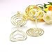 JANOU Mini Heart Shape Place Card Memo Holder Picture Stand Note Clip for Wedding Party Decoration Pack 10pcs (Gold)