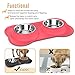 Pawaboo Pet Dog Cat Bowls, Premium Stainless Steel Pet Feeder with Food Grade Bone Shaped Rubber Base, 5.51 Inch Diameter Bowls for Pet Dog Cat Food or Water, Set of 2, Large Size, Pink