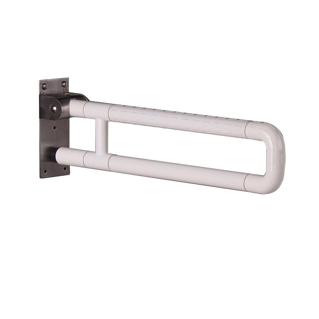 B07c9s6wj7 バリアフリー折りたたみ安全手すりトイレ着座高齢者障害者用トイレトイレ手すり 白 白 色 浴槽手すり 新規購入