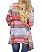 Myobe Women's Fashion Geometric Print Drape Front Cable Knit Cardigan, XX-Large, Red