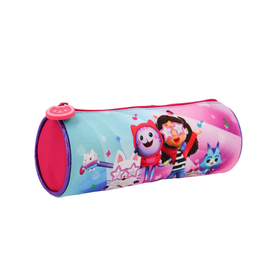 mybagstory Gabby Girl's Pencil Case – Child – School – Primary – Kindergarten – Daycare – Girl's Pencil Case – Size 22 cm – Gabby's Dollhouse – Gift Idea, Gabby's Dollhouse - Pink, Enfant, Classic