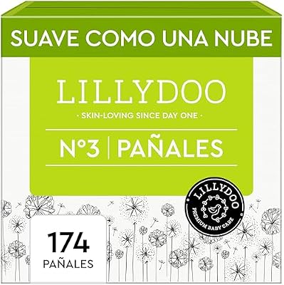 Pañales LILLYDOO, talla 3 (6+ kg), 174 uds., con protección contra fugas