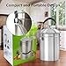 Compost Bin Countertop, Composter Bucket with Lid Abakoo 1.6 Gallon Stainless Steel Kitchen Waste Pail Plus 4pcs Bonus Charcoal Filters Clean & Odor Free
