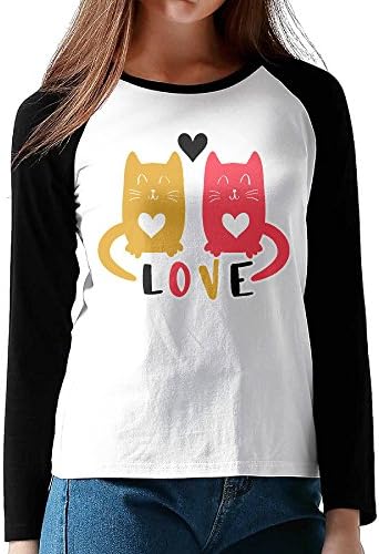 NCUEKA Show Charm Beloved Cat Women's Raglan Sleeve T-shirt Tee Long-sleeved Shirt