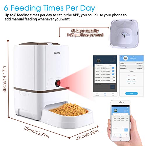 Automatic Cat Feeder Pet Feeder 6L Automatic Dog Feeder Food