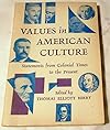 Values in American culture; statements from colonial times to the present