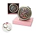 VintageBee Vintage Makeup Mirror Folding Pocket Mirror Round Compact Mirror Double-sided Hand Mirrors (A)