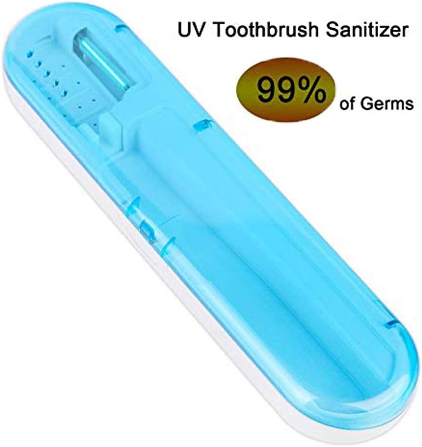 lohill UV Toothbrush Sanitizer Protable Electric Toothbrush Travel Toothbrush Holder Sanitizer Up to 99.9% of Germs (Blue)
