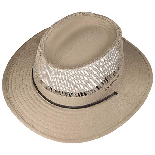 Stetson Takani Safarihut Damen/Herren - Hut aus 100% Baumwolle - Stoffhut mit UV-Schutz 30 - Sonnenhut mit Kinnband… – Bild 4