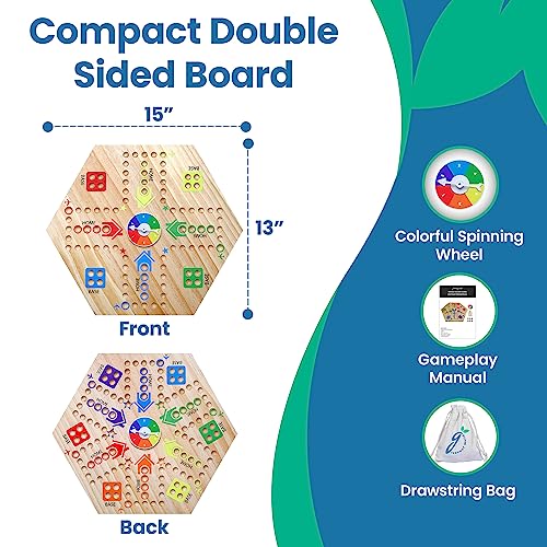 Greenway World Marble Game with Spinning and Rolling Dice, Wahoo