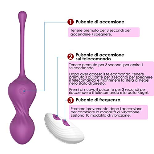 ALOFA-Silicone-Kegel-palline-Ball-Impermeabile-10-modalita-e-Telecomando-utilizzato-Per-Lesercizio-Muscolare-Del-Pavimento-PelvicoViola