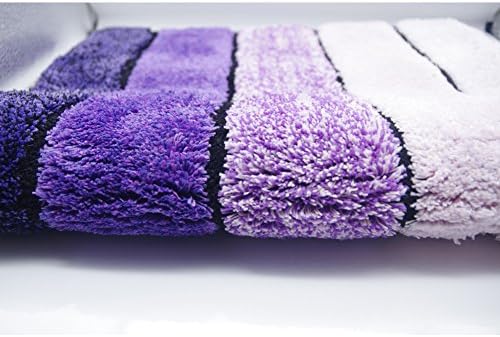 Bath Mat Non-slip Microfiber Shower Rug Super Soft for Bathroom Bedroom Kitchen 19.7*31.5 Inch(Purple)