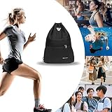 WESTWOOD FOX Drawstring Bag Waterproof Sport Gym Sack Backpack Black view 6