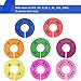 Blulu 50 Pieces Colored Closet Size Dividers Round Clothing Rack Dividers with Marker Pen, Blank and Size (XXS to XXXL) 