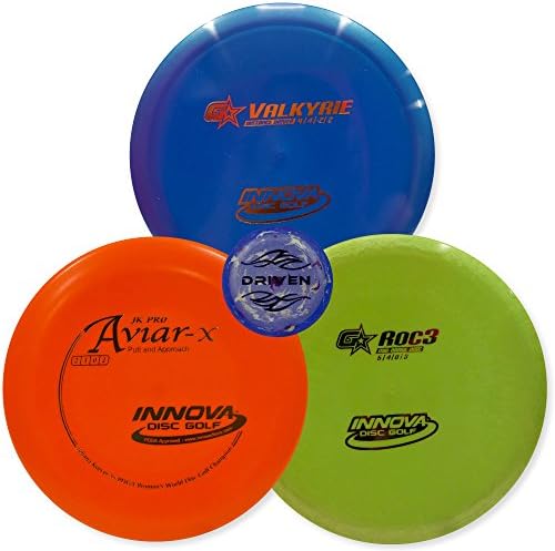 Driven Disc Golf Set - PREMIUM 3 Disc Starter Kit - Perfect for Beginners - Includes Innova Drivers, Midrange, and Putter + FREE Mini Disc and 100% Satisfaction Guarantee