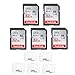 5x Genuine SanDisk Ultra 32GB Class 10 SDHC Flash Memory Card Up To 80MB/s Memory Card (SDSDUNC-032G-GN6IN) with slim memory card case (5 PCS)