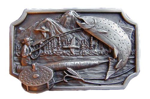 fly fishing belt buckle