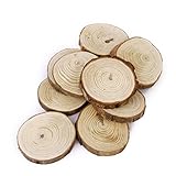 Pixnor 30pcs Slices for DIY Crafts Wedding Decor 6-8CM
