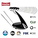 Elecwave HDTV Antenna 50 Miles Range Indoor Amplified Antenna with High Performance,6 ft Coaxial Cable,Black