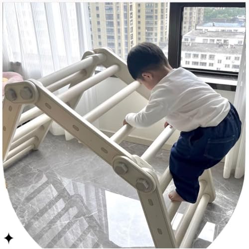 AM ANNA Toddler Climbing Toys, Swedish Ladder Kids Pikler Triangle Set,Montessori Indoor Play Gym,Multifunction Foldable Indoor Climbing Gym for Kids,Plastic Montessori Indoor Jungle Gym Playground