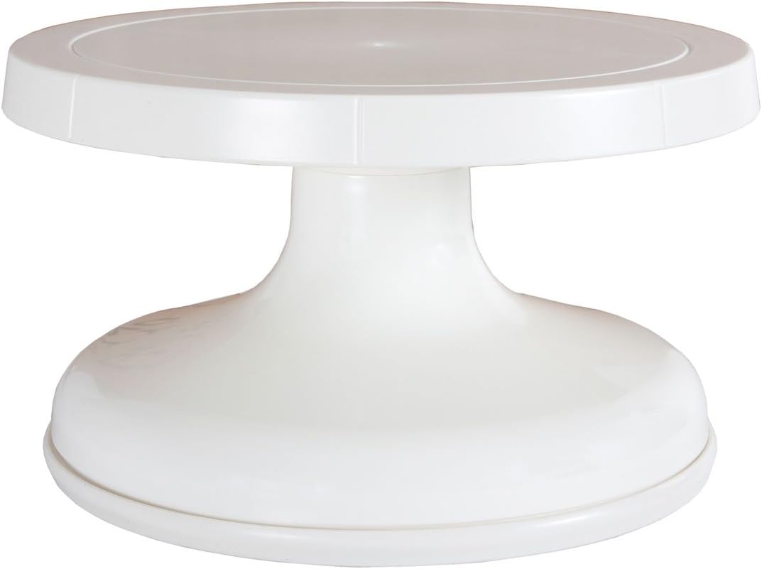 Little Venice Cake Company 8.5-inch Professional Revolving Turntable Tall, Lace White