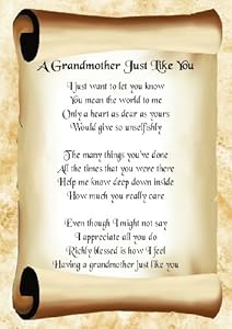 A Grandmother Just Like You Gift Poem Poster Print: Amazon.co.uk