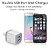 USB Wall Charger, BEST4ONE 6-Pack 2.1A/5V Dual Port USB Plug Power Adapter Charging Block for iPhone X 8/7/6 Plus SE/5S, Samsung, LG, Moto, Android Phone -White