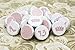Soft Pink Quinceanera Kisses Candy Stickers, Chocolate Drops Labels - 180 Count