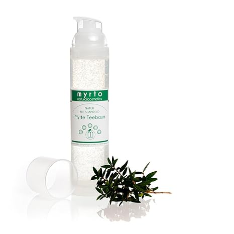 myrto-naturalcosmetics - Bio Shampoo Myrte Teebaum mild | gegen verstärkt nachfettende Kopfhaut ? handgefertigt in eigener Ma