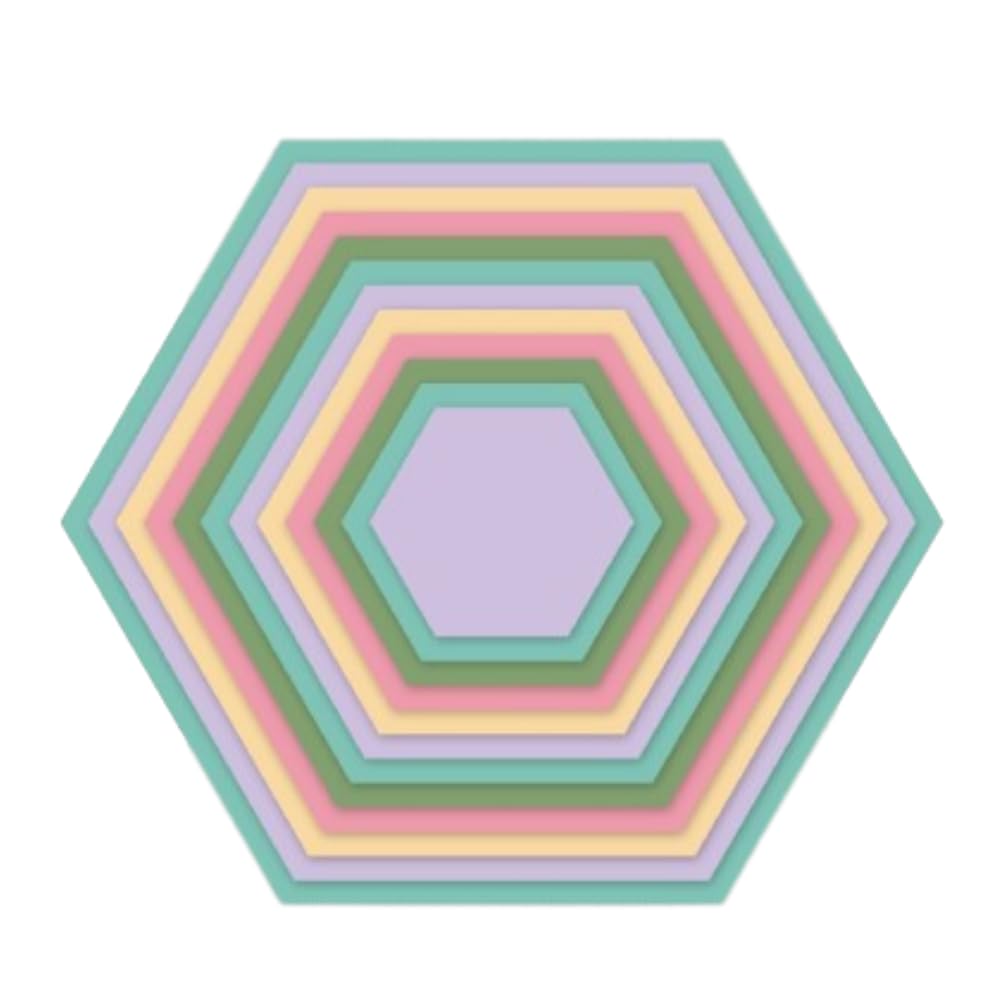 Craftelier - Essential Die Set for Scrapbooking Creations and Other Crafts | Hexagon Shape - Approximate Size of Dies Between 1.75" x 1.5" and 5.75" x 5"