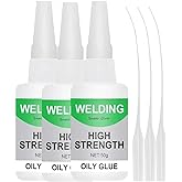 Jue-Fish Multifunctional Glue, Welding High-Strength Oily Glue, Universal Super Glue Gel, Instant Bonding, Strong Adhesion, Repairs Last Long Time for Metal, Wood, Ceramics,Leather, Glass(50g/3PCS)
