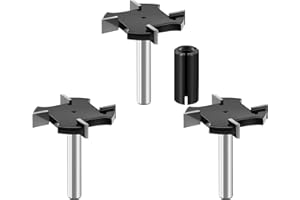 CNC Spoilboard Surfacing Router Bits, 1/4-Inch Shank 1-1/2-Inch Cutting Diameter, DARTOTEK Slab Flattening Router Bit Planing