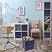 Sorbus Foldable Storage Cube Basket Bin (4 Pack, Navy Blue)