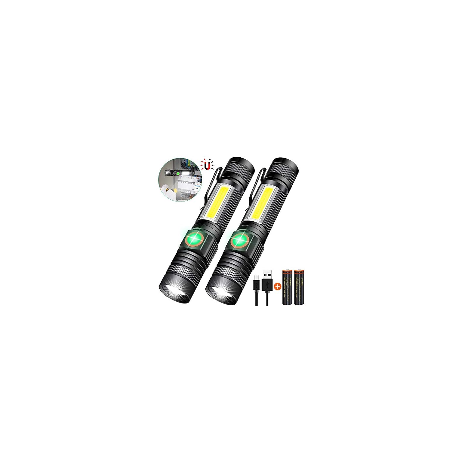 Rechargeable Flashlight(Battery Included), Tactical Flashlight