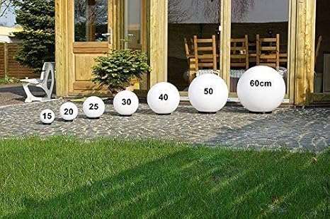 Lhg Kugelleuchten 2er Set Gartenbeleuchtung 30 40 Cm O Aussenleuchten Weisse Gartenlampen Innen Aussen Gartenkugeln Fur Energiesparlampen E27 Led 23w Kugellampen Ip44 180 Cm Kabel Amazon De Beleuchtung