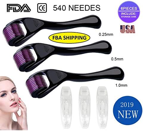 0.25+0.5+1.0mm Derma Roller Kit - Microdermabrasion Roller New Skin Care Facial Needle Roller Home Use Beauty Skin Care