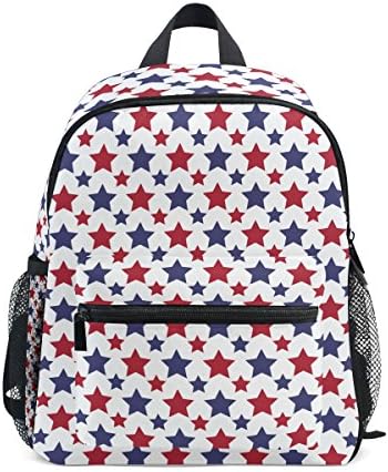GIOVANIOR Red Blue Stars Travel School Backpack for Boys Girls Kids