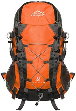 PioneerHiker 40 Liter Water-resistant Hiking Backpack Daypack for Camping Outdoor Travel Mountaineering Orange
