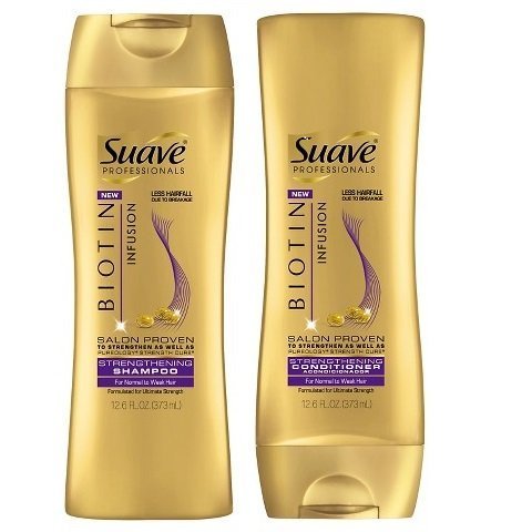 Suave Professional Biotin Infusion Strengthening Shampoo & Conditioner, 12.6 Fl. Oz. Each