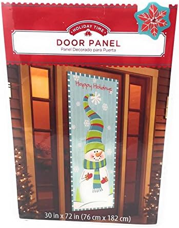 Christmas Holiday Door Panel Cover ~ Snowman Snow Flurries ~ Measures 30 x 72