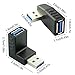 AFUNTA 4 Pcs USB 3.0 Adapter Plug Converter & 2 Pcs HDMI Male to Female Adapter, USB Connector Extension Adapter Right/Left/Up/Down Angle, Gold-Plated