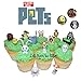 Secret Life of Pets Movie Cupcake Toppers 14 pc. Figures Plus Set of 3 colorful Pet Buttons